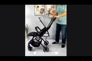 XE ĐẨY TRẺ EM GẤP GỌN ZARACOS EVIAN 2996  2 màu vàng ghi(đẩy 2 chiều 0-4 tuổi)