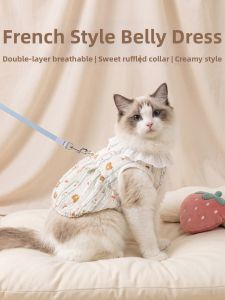 hipidog | Summer Lightweight Pet Shedding-Preventative Lace Belly Wrap Double Layer Dress