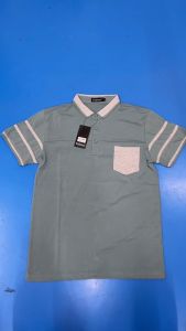 PALETTES Polo Shirt for Men tees shirts Trendy Korean Style with collar with pocket Slim Fit #7909