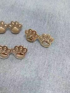 หัวเข็มขัดลายเล็บแมวน่ารัก คลิปหนีบเอวแบบปรับได้ขาโลหะอุปกรณ์เสื้อผ้า เข็มขัดกระดุมแบบไม่มีตะปูปรับได้ | ส่งจากกรุงเทพ