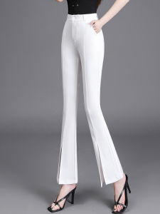 DAIXIANGFEIZI | Flared Waist High Split Womens Culottes Trousers