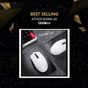 ATTACK SHARK | Cute! ATTACK SHARK G3 62g Ultra Light Wireless MousePAW3311 Sensor BT/2.4G/Wired25000DPIMacro Gaming Mouse