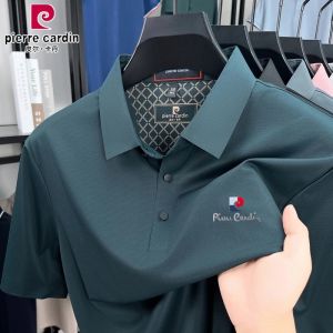 Áo Thun Polo Pierre Cardin Mùa Hè Mới Cho Nam Tay Ngắn Lụa Tơ Tằm Không Đường May Cảm Giác Mát Mẻ Thoáng Khí Tay Lửng