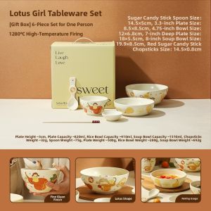 LOTUS BLUE | Aesthetic Ceramic Tableware Set