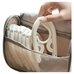 Portable Travel Outdoor Foldable Clothes Hanger for Student Dormitory Underwear Socks Hanger Clothing Storage Organizer