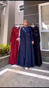 Gamis Angella Mix Tildot Gamis Maxy Gamis Kondangan Gamis hijab terbaru Gamis Wanita