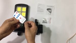 Đèn Năng Lượng Mặt Trời 150W Solar Street Lamp 6 Bóng 3 Chế Độ Cảm Biến Chuyển Động