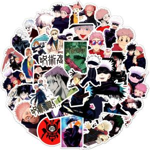 Bandai | 50pcs Jujutsu Kaisen Stickers Anime DIY Stickers Suitable for Laptops Phone Cases Cups Luggage Notebooks