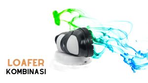 Sepatu Pria Formal Kombinasi Loafers Hitam Putih Berkualitas