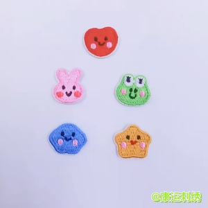 009 Rabbit Frog Shape Series DIY Embroidery Patches Sticker/ Ironing For Clothes Badge Stickers Self-adhesive fabric Sewing Trim
