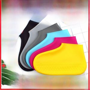 Thickened Silicone Waterproof Rain Shoe Cover Adult Men and Women Kids Rain Portable Non Slip Abrasion Resistant Rainwater Proof Shoe Cover