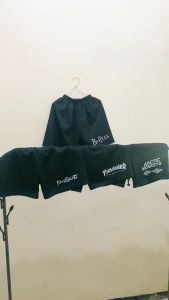 Celana Pendek Pria Wanita Boxer Black Motif Bahan Lotto Premiuam tebal