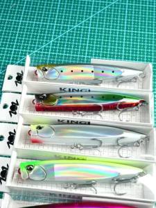 KINGDOM Floating Popper Fishing Lure 135mm 160mm 190mm Topwater Hard Bait  Transparent Popper Wobbler for Saltwater Bass Fishing
