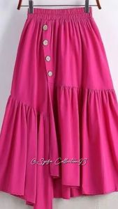 Cila Rok Remple Bawahan Wanita Crinkle Airflow Rok Skirt Korean Style Terbaru size M L XL XXL XXXL