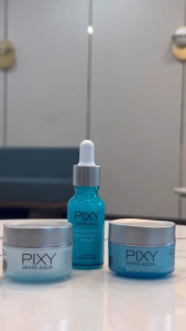 Promo Pixy Paket White Aqua isi 3PCS (Brightening Moisturizer Sleeping Mask Dan Gentle Wash)