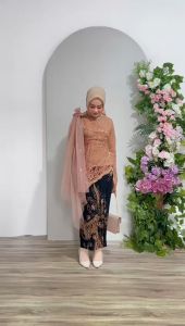 SET KEBAYA SELENA BRUKAT / KEBAYA MODERN TERBARU 2024 / FM KEBAYA BRUKAT SET ROK PLISKET BATIK