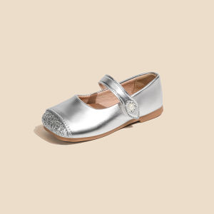 La Chapelle Girls Casual Leather Shoes Square Head Single Shoes Autumn Fashionable Childrens Shoes Comfortable Breathable