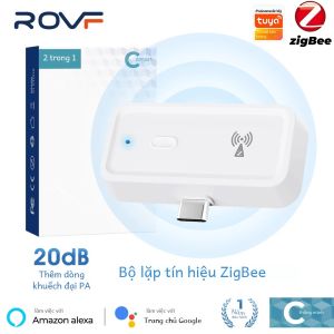 Bộ Lặp Tín Hiệu Không Dây Thông Minh Tuya Zigbee 3.0 Ứng Dụng Cuộc Sống Thông Minh Type-C Bộ Khuếch Đại Trung Tâm Cổng ZigBee Tương Thích 20-50m Trong Nhà 300m Vùng Phủ Sóng Ngoài Trời