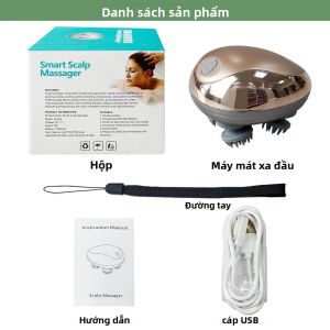 Máy Mát Xa Da Đầu Bằng Silicon Điện Tử Với 6 Chế Độ Rung Nhào Nặn Giúp Mọc Tóc Giảm Stress Thiết Bị Mát Xa Chống Nước