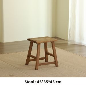 Wabi Sabi Style Antique Elm Tea Table Furniture