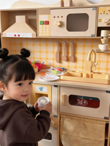 Wooden Sound and Light Simulation Kitchen Toy Set
