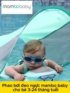 Phao bơi chống lật cho bé từ 3 tháng Mambo Baby cao cấp chất liệu xốp Pearl Foam an toàn cho trẻ nhỏ