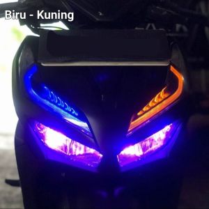 LAMPU ALIS RUNNING BERJALAN 2 MODE WARNA DRL LED PLUS WELCOME LIGHT MODEL PIPIH ULTRA SLIM FLEXIBEL MOBIL MOTOR 30CM