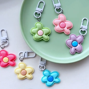 Sakura Flower Keychain Cute Pendant Metal Metal Flower Keychain Sakura Design For Bag AirPods Case And Gift
