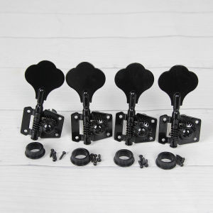 FLEOR | FLEOR 4PCS 4-String Guitar Bass Machine Heads Tuning Pegs Open Style Tuners Chrome /Black Choose