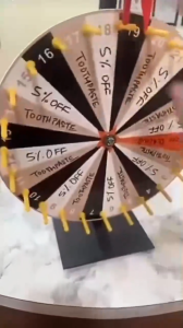 30cm Roda Putar / Wheel Of Fortune Game / Desktop Lucky Spin Wheel / Spin Wheel With Erasable Pen