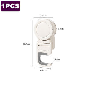 1/2pcs Waterproof Kitchen Bathroom Suction Cup Mop Clip Holder Wall Mop Broom Brush Rack Multifunctional Organizer Shelf Clamp