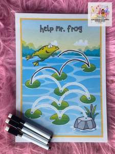 busy book tracing frog