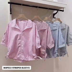 ATASAN WANITA ROPELY STRIPES SLEEVE