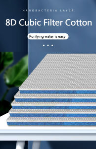 Old Fisherman - Fish tank filter cotton 8D filter sponge aquarium filter high density purification cotton reusable