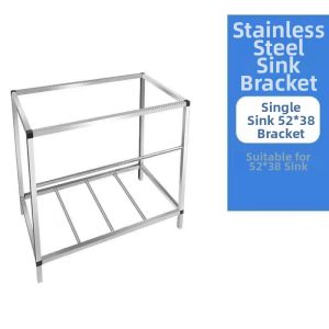 Stainless Steel Kitchen Sink Single or Double Basin with Bracket
