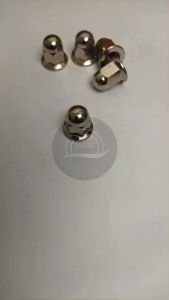 MUR TOPI KNALPOT RX KING M8 NIKEL KUNCI 12 DRAT 12 NEKEL PANJANG TINGGI 17MM 17CM 17 CM CAP FLANGE NUT