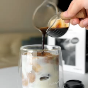 Modern Hippi Double Wall Coffee Glass Cup | 250ml or 370ml
