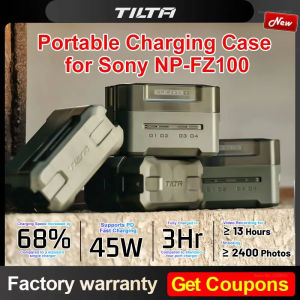 TILTA Portable Battery Charging Station NP-FZ100/NP-FW50 DMW-BLK22 EN-EL15 LP-E6 NP-W235 for Sony/CANON/NIKON/FUJIFILM
