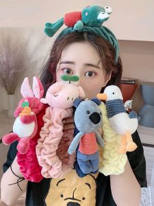 ที่คาดผมหนาแบบนุ่มสบาย ๆ สไตล์การ์ตูนสุดน่ารักสำหรับผู้หญิง ที่คาดผมสำหรับการอาบน้ำ ที่คาดผมขนสัตว์ เครื่องประดับผมแฟชั่น