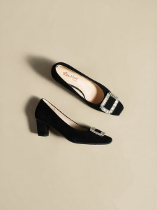 Reemoor | Comfy Elegant French Style Chunky Heel Womens Pumps