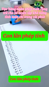 Con Lăn Toán Học và Máy In: Học Cộng Trừ Nhân Chia Dễ Dàng Cho Trẻ
