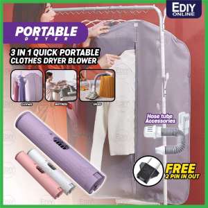 XIAOMI【3IN1】Multi-Function Portable Clothes Dryer Blower Shirt Shoe Blanket Travel Iron Garment Dormitory Pengering Baju