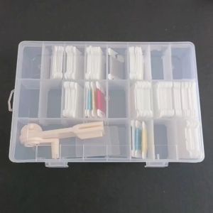 24 Box Cross Stitch Sewing Storage Case Stitch Box Hand Winder Set