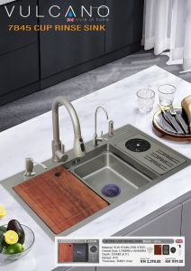 [UK7845] CUP RINSER NANO KITCHEN SINK ~ 780*450*220mm