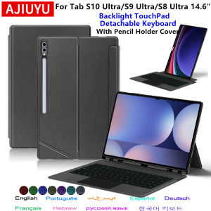 Backlight Keyboard Cover for Samsung Galaxy Tab S10 Ultra 14.6 S8 Ultra S9 Ultra Keyboard Case for Samsung Galaxy Tab 14.6 Case