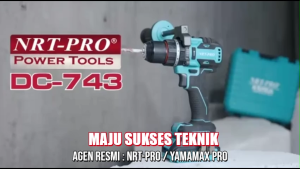 NRT PRO 743 DC Mesin Bor Cordless Impact Drill 13MM 20V Bor Baterai Battery Brushless Motor 743DC