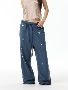 WLNEXT | Retro Loose Dots Sequins Sweatpants