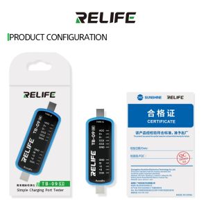 RELIFE TB-09 SE mobile phone tail plug detector Facilitate quick repair Support Phone Lightning and Type-C interface devices