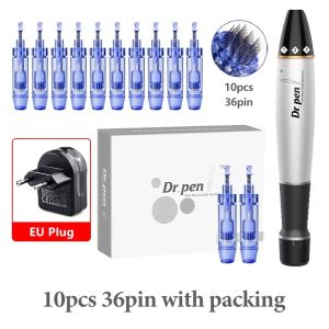 Dr.pen Ultima A1 with 12pcs Cartridge Nano Skin Care Kit 0.25mm Needle Rotate Gears Derma Pen Micro Skin Machine