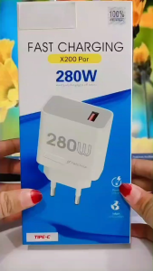 Charger 280W For VVO X200 PRO Untuk Android Batok Adaptor + Kabel USB MICRO TYPE C Support Fast Charging